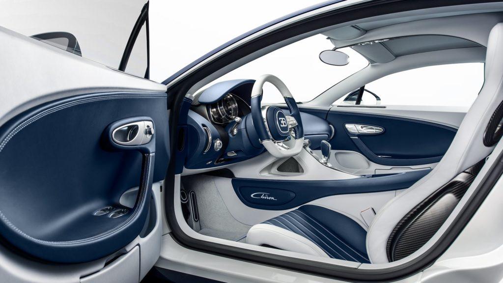 Interni della Bugatti Chiron